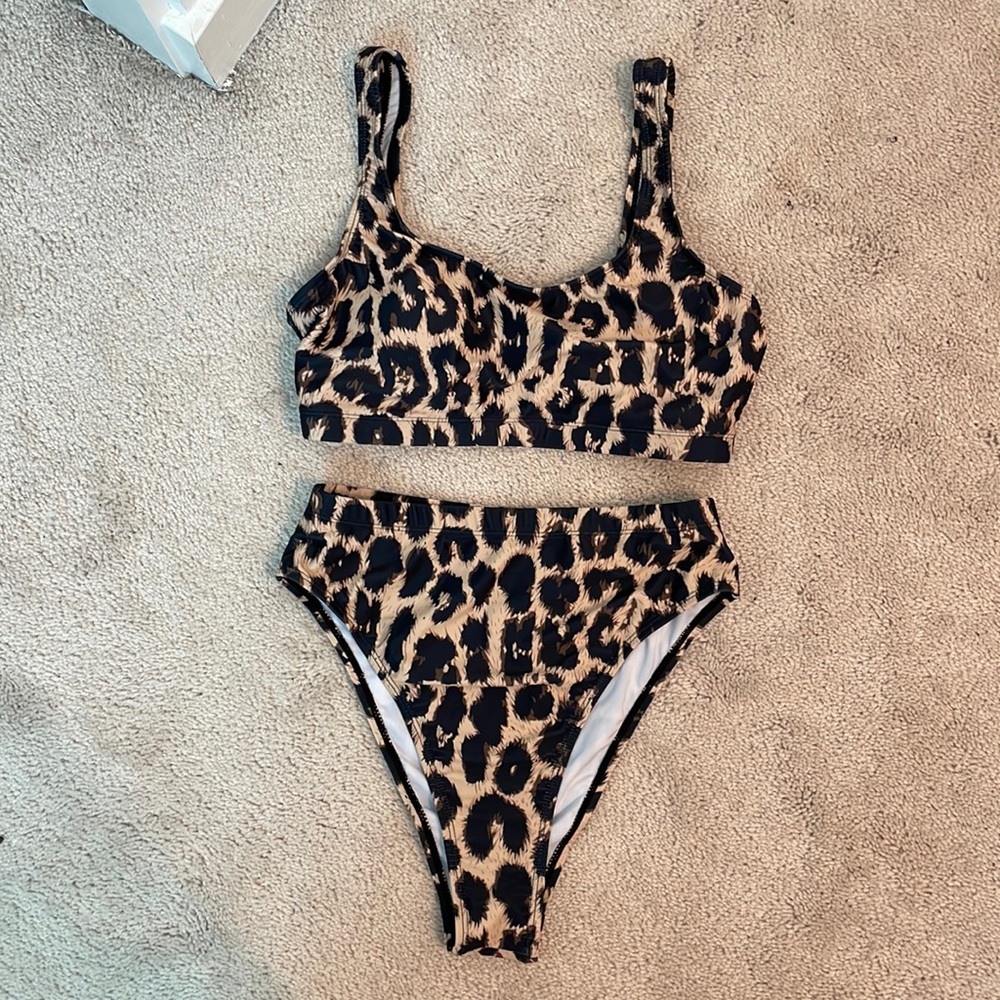 Cheetah leopard high waist bikini